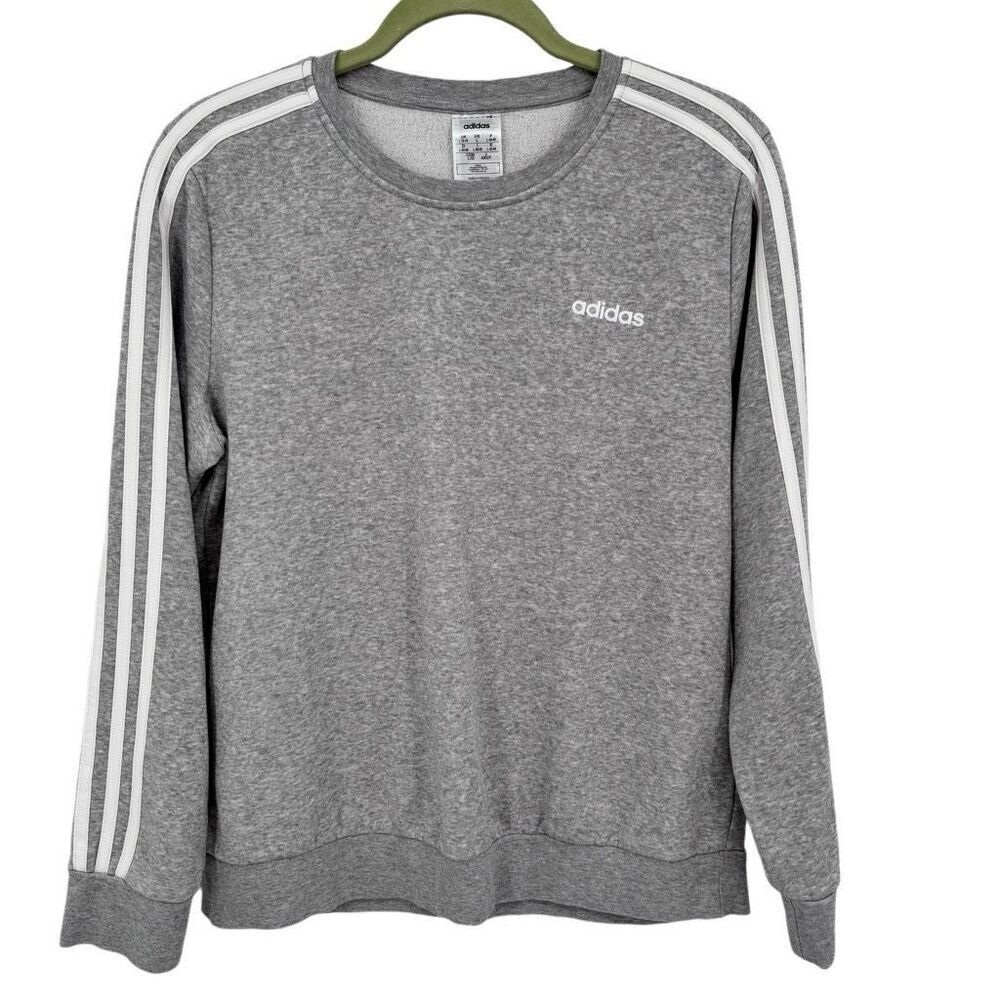 Adidas Crew Neck Sweatshirt Gray Size Large